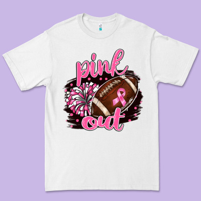 Pink Out Football Premium Tee Designed By Barkaloodesign