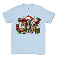 Dusty Blue Christmas joy pitbull Classic Tee - JahusDesignShop