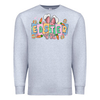 Heather Grey easter  rabbit Premium Sweatshirt - MaliasSmallBusiness