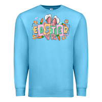 Ocean Blue easter  rabbit Premium Sweatshirt - MaliasSmallBusiness