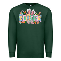 Sports Green easter  rabbit Premium Sweatshirt - MaliasSmallBusiness
