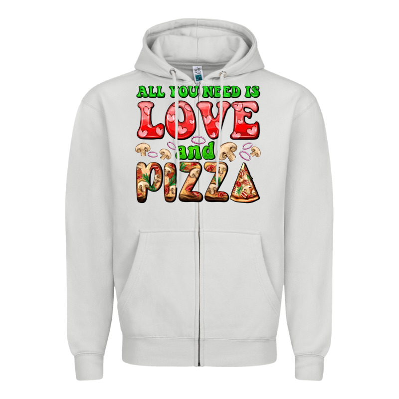 All You Need Is Love And Pizza Zipper Hoodie by AdoDesignShop | Teevron
