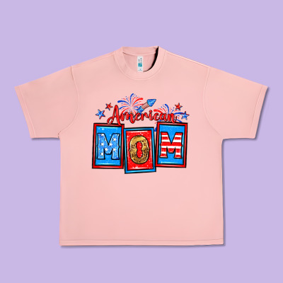 American Mom Urban Heavy Tee Designed By Neo Western