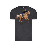 Vintage Black horse body with cowgirl Vintage Tee - RanaPortraitStore
