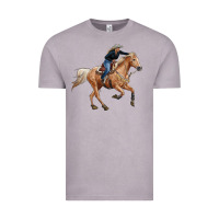 Vintage Zinc horse body with cowgirl Vintage Tee - RanaPortraitStore