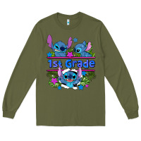 Army Green preview flower stitch 1st grade Long Sleeve Tee - AdoDesignShop