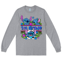 Heather Grey preview flower stitch 1st grade Long Sleeve Tee - AdoDesignShop