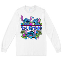 White preview flower stitch 1st grade Long Sleeve Tee - AdoDesignShop