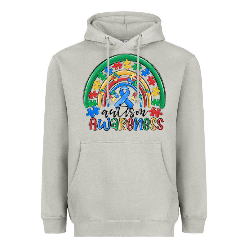 Autism Awareness Rainbow Heavyweight Hoodie by MaliasSmallBusiness | Teevron