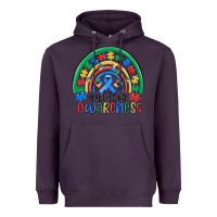 Plum autism awareness rainbow Heavyweight Hoodie - MaliasSmallBusiness