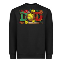 Black dad softball Heavyweight Sweatshirt - Zillion Design Studio