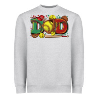Heather Grey dad softball Heavyweight Sweatshirt - Zillion Design Studio