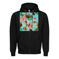 Black summer vibes seamless pattern Zipper Hoodie - BundleAndBundleShop