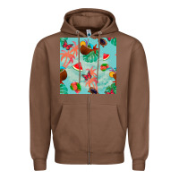 Chestnut summer vibes seamless pattern Zipper Hoodie - BundleAndBundleShop