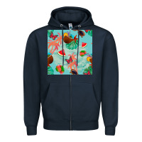 Navy summer vibes seamless pattern Zipper Hoodie - BundleAndBundleShop