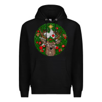 Black deer christmas Premium Hoodie - BundleAndBundleShop