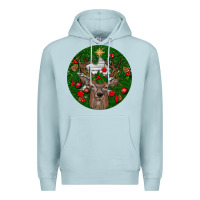 Blue Mist deer christmas Premium Hoodie - BundleAndBundleShop