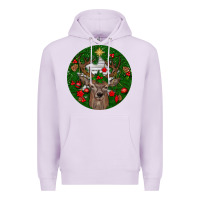 Lilac deer christmas Premium Hoodie - BundleAndBundleShop