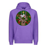 Purple deer christmas Premium Hoodie - BundleAndBundleShop
