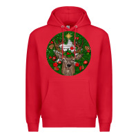 Red deer christmas Premium Hoodie - BundleAndBundleShop