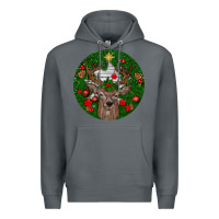 Rock deer christmas Premium Hoodie - BundleAndBundleShop