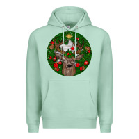 Seafoam deer christmas Premium Hoodie - BundleAndBundleShop