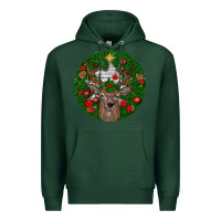 Sports Green deer christmas Premium Hoodie - BundleAndBundleShop