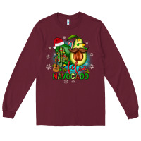 Burgundy feliz navocado Long Sleeve Tee - JahusDesignShop