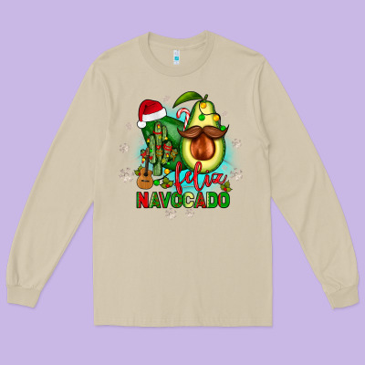 Feliz Navocado Long Sleeve Tee Designed By Jahusdesignshop