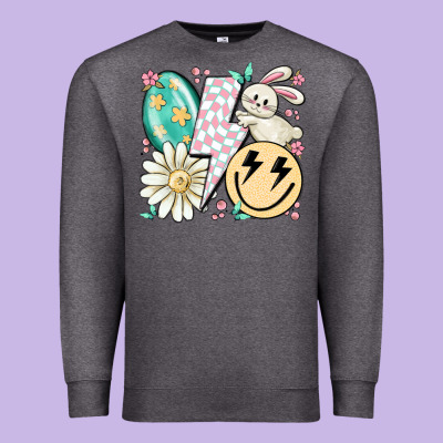 Retro Easter Premium Sweatshirt Designed By Maliassmallbusiness