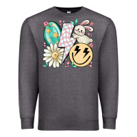 Charcoal Heather retro easter Premium Sweatshirt - MaliasSmallBusiness