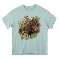 Arona missouri horse floral background Heavy Core Tee - LillyAllenDesigns
