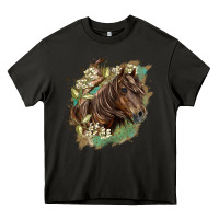 Asphalt missouri horse floral background Heavy Core Tee - LillyAllenDesigns