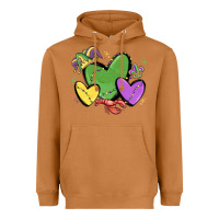 Meerkat mardi gras hearts Heavyweight Hoodie - MaliasSmallBusiness