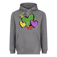 Storm mardi gras hearts Heavyweight Hoodie - MaliasSmallBusiness