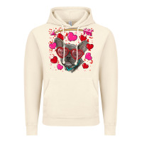 Vintage Artic valentine's day french bulldog puppy Vintage Hoodie - RanaPortraitStore
