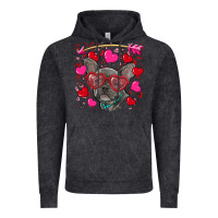 Vintage Black valentine's day french bulldog puppy Vintage Hoodie - RanaPortraitStore