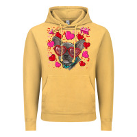 Vintage Mustard valentine's day french bulldog puppy Vintage Hoodie - RanaPortraitStore