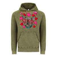 Vintage Olive valentine's day french bulldog puppy Vintage Hoodie - RanaPortraitStore