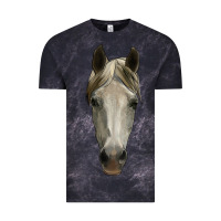 Cloud Black horse head Vintage Tee - RanaPortraitStore