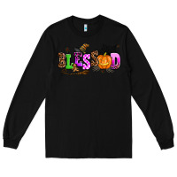 Black halloween blessed Long Sleeve Tee - AdoDesignShop