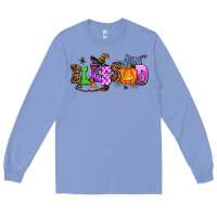 Colony Blue halloween blessed Long Sleeve Tee - AdoDesignShop