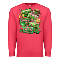 Cardinal st patrick's day cassette tapes Premium Sweatshirt - MaliasSmallBusiness