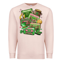 Pale Pink st patrick's day cassette tapes Premium Sweatshirt - MaliasSmallBusiness