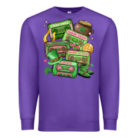 Purple st patrick's day cassette tapes Premium Sweatshirt - MaliasSmallBusiness