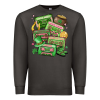 Smoke st patrick's day cassette tapes Premium Sweatshirt - MaliasSmallBusiness