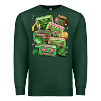Sports Green st patrick's day cassette tapes Premium Sweatshirt - MaliasSmallBusiness