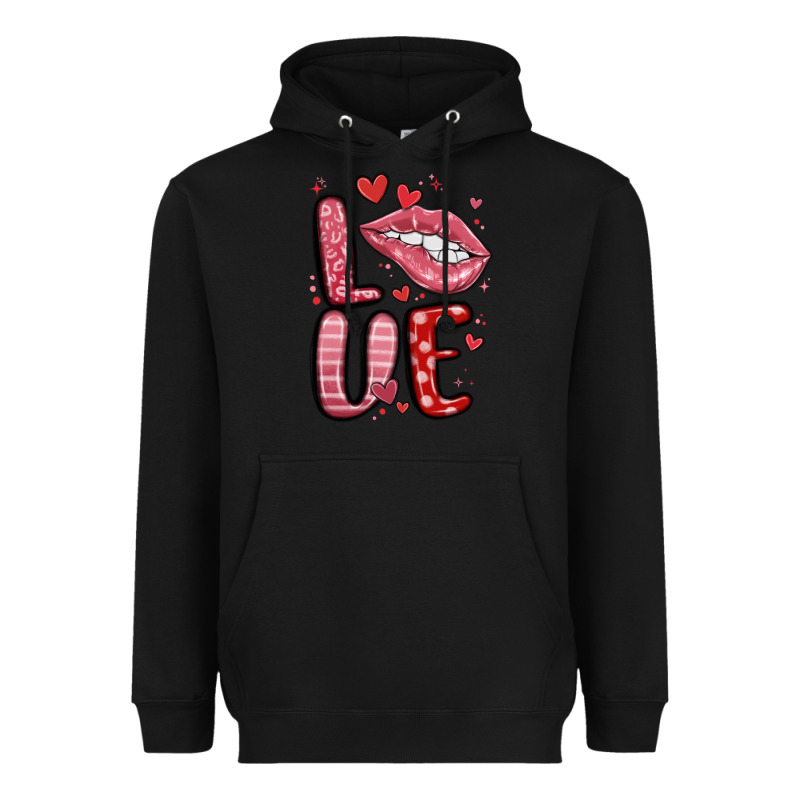 Western Love Lips Heavyweight Hoodie by MaliasSmallBusiness | Teevron