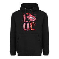 Black western love lips Heavyweight Hoodie - MaliasSmallBusiness
