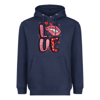 Navy western love lips Heavyweight Hoodie - MaliasSmallBusiness